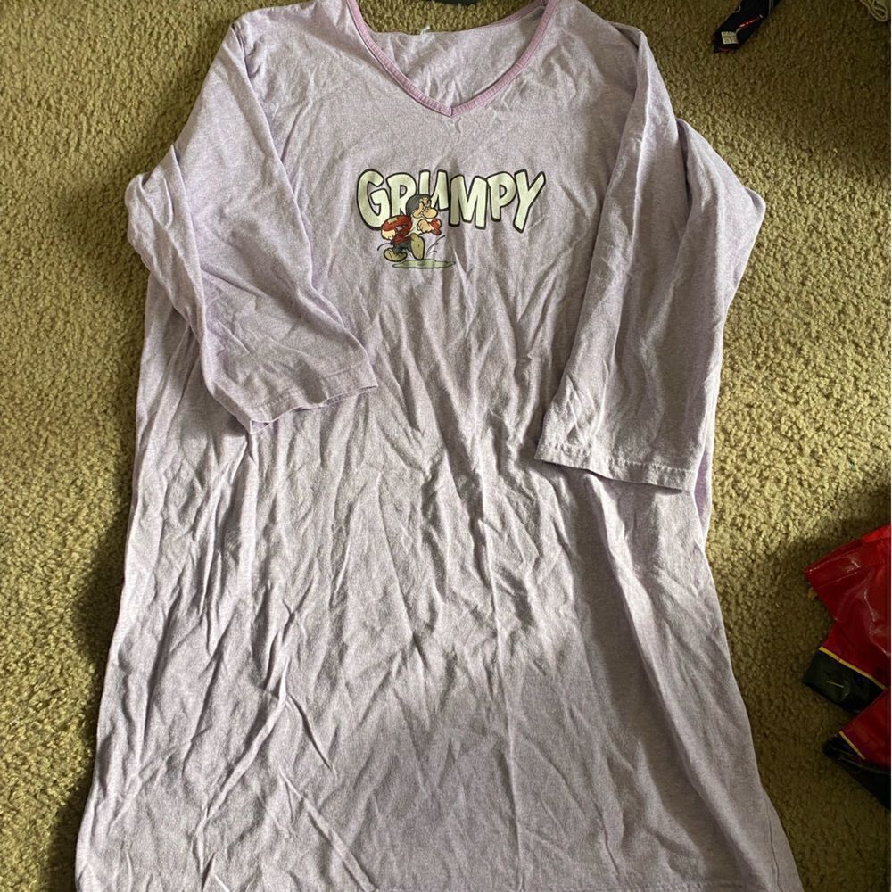 Womens Disney Grumpy Nightgown Long Sleep Shirt